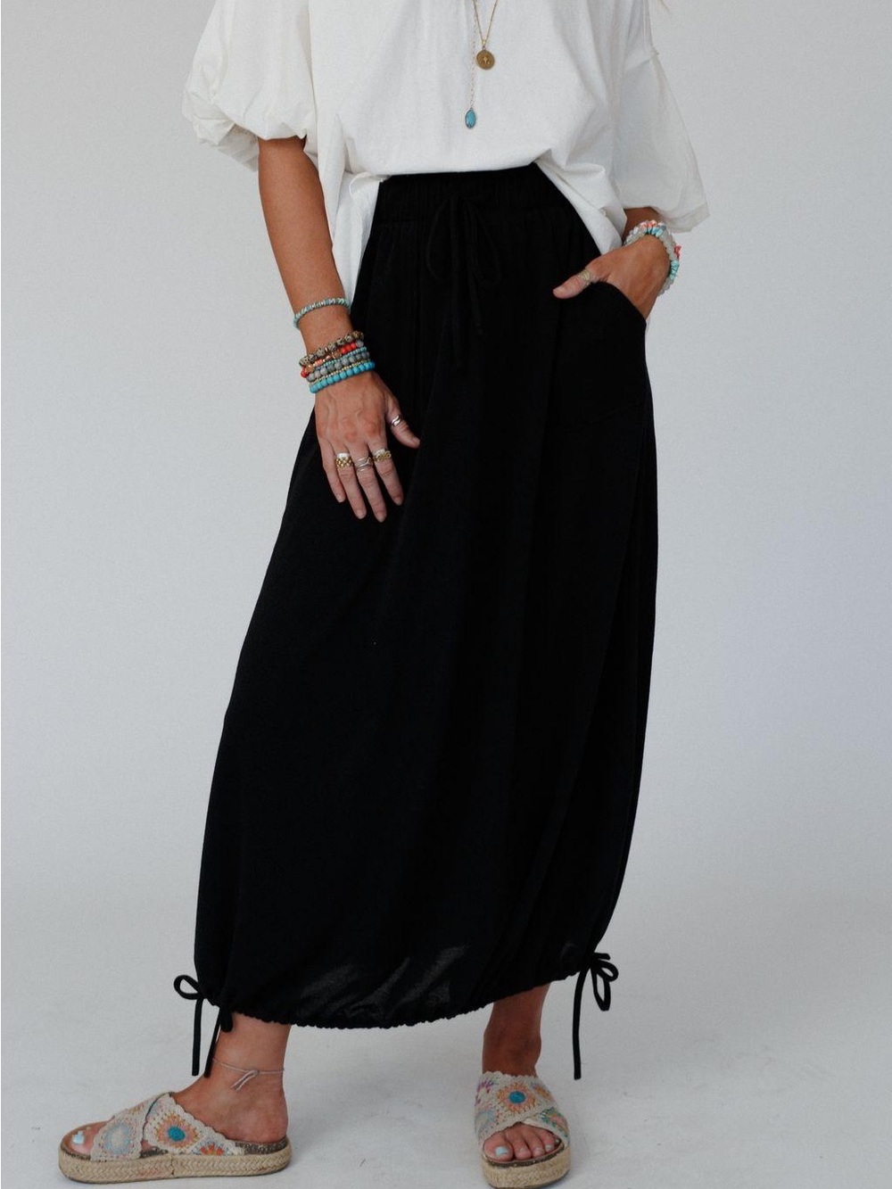 The Nest All In Drawstring Maxi Skirt